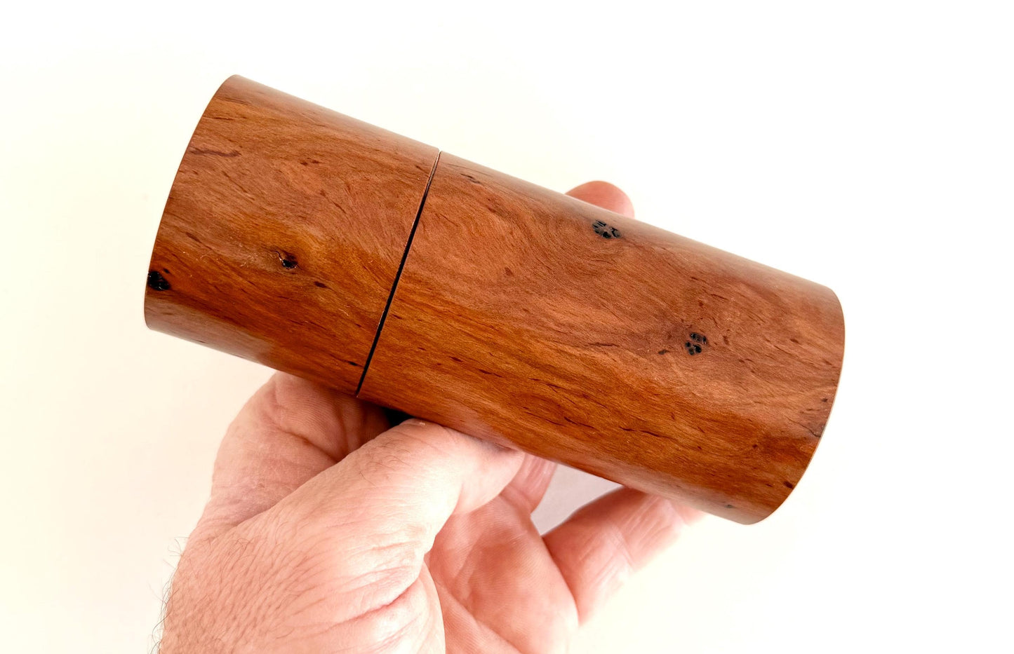 Handcrafted Mallee Pepper Grinder Set: Modern Wood Salt Mill