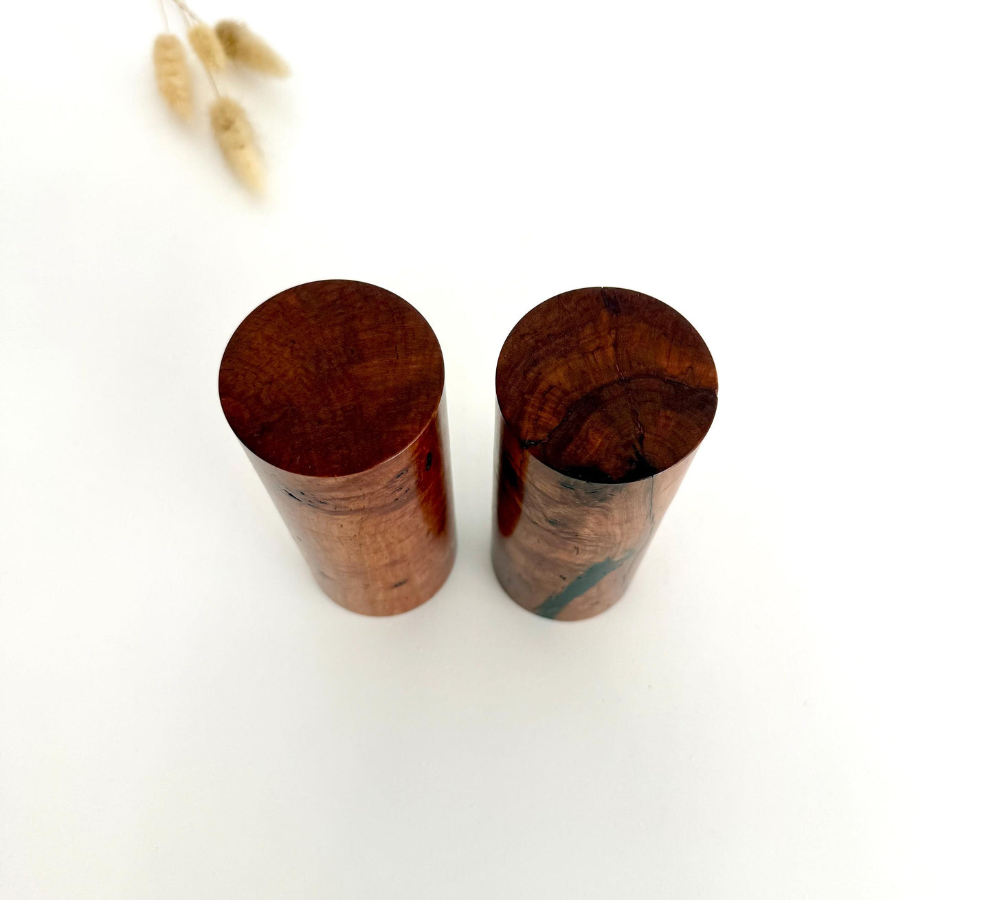 Handcrafted Mallee Pepper Grinder Set: Modern Wood Salt Mill