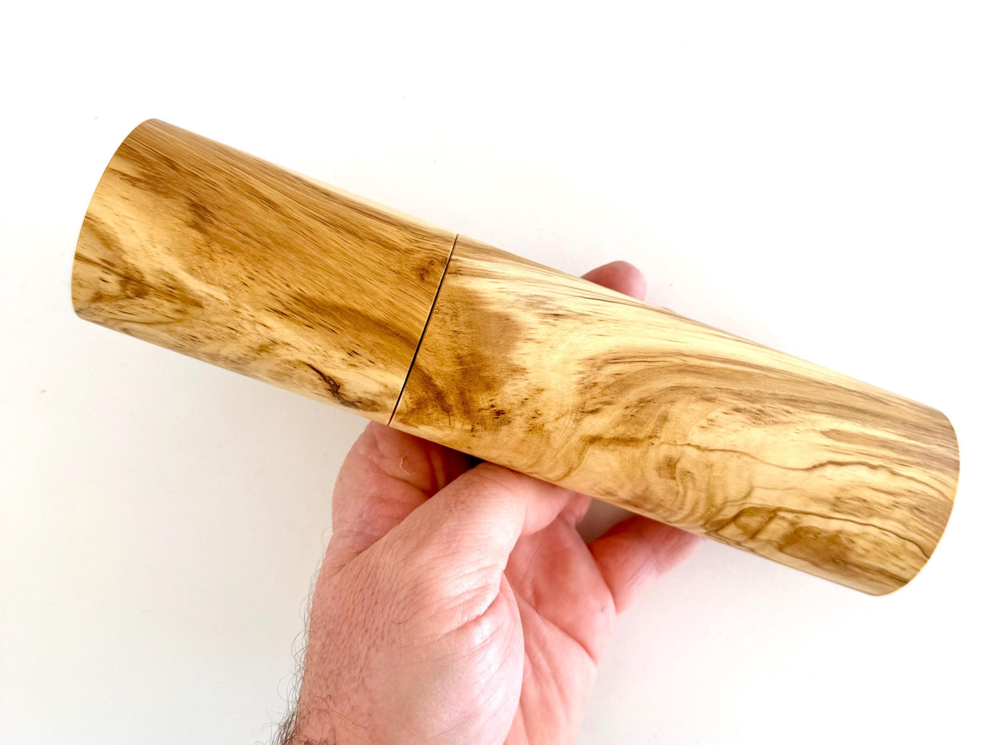Olive wood Pepper Grinder Set, Modern Ceramic Salt Mill