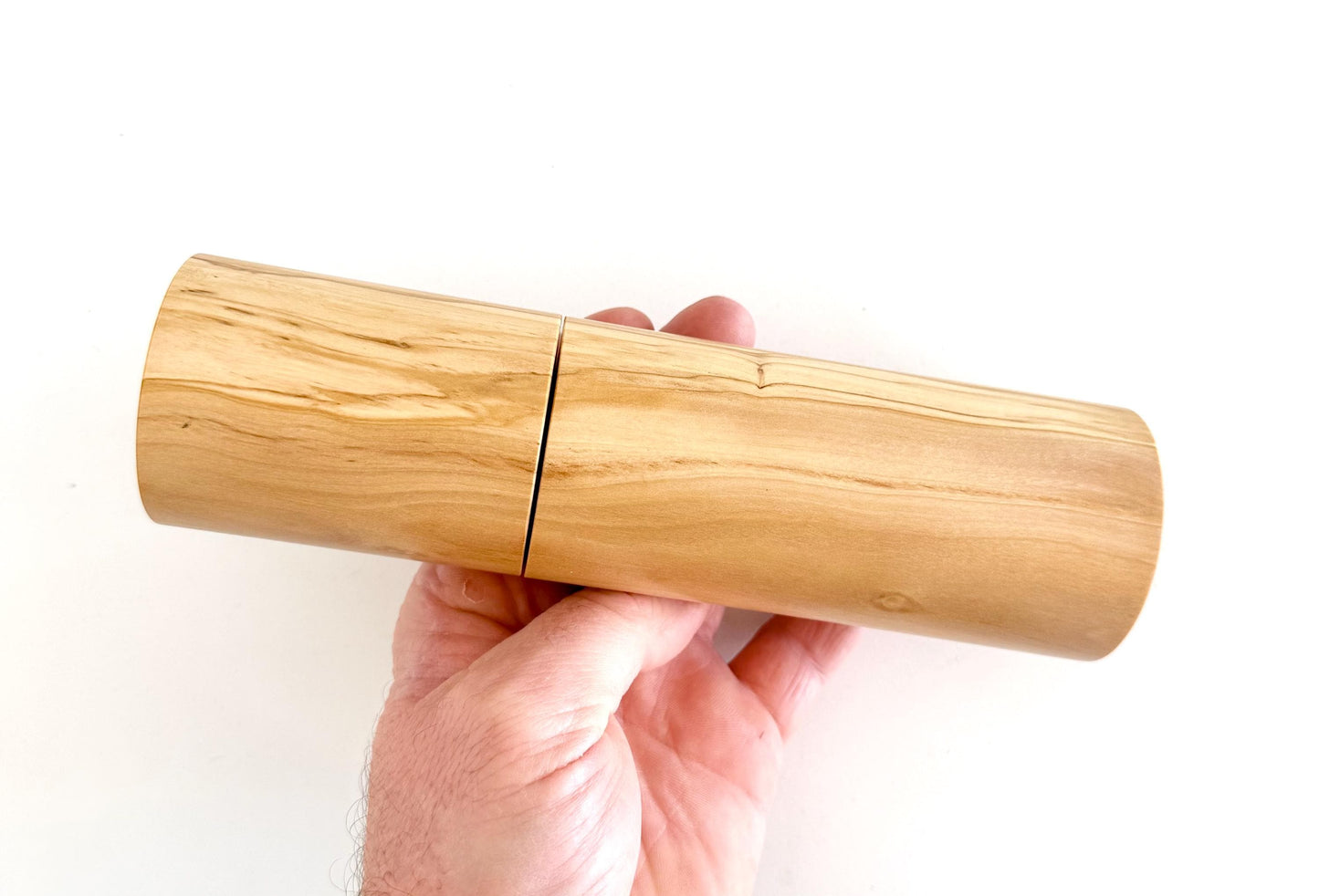 Olive wood Pepper Grinder Set, Modern Ceramic Salt Mill