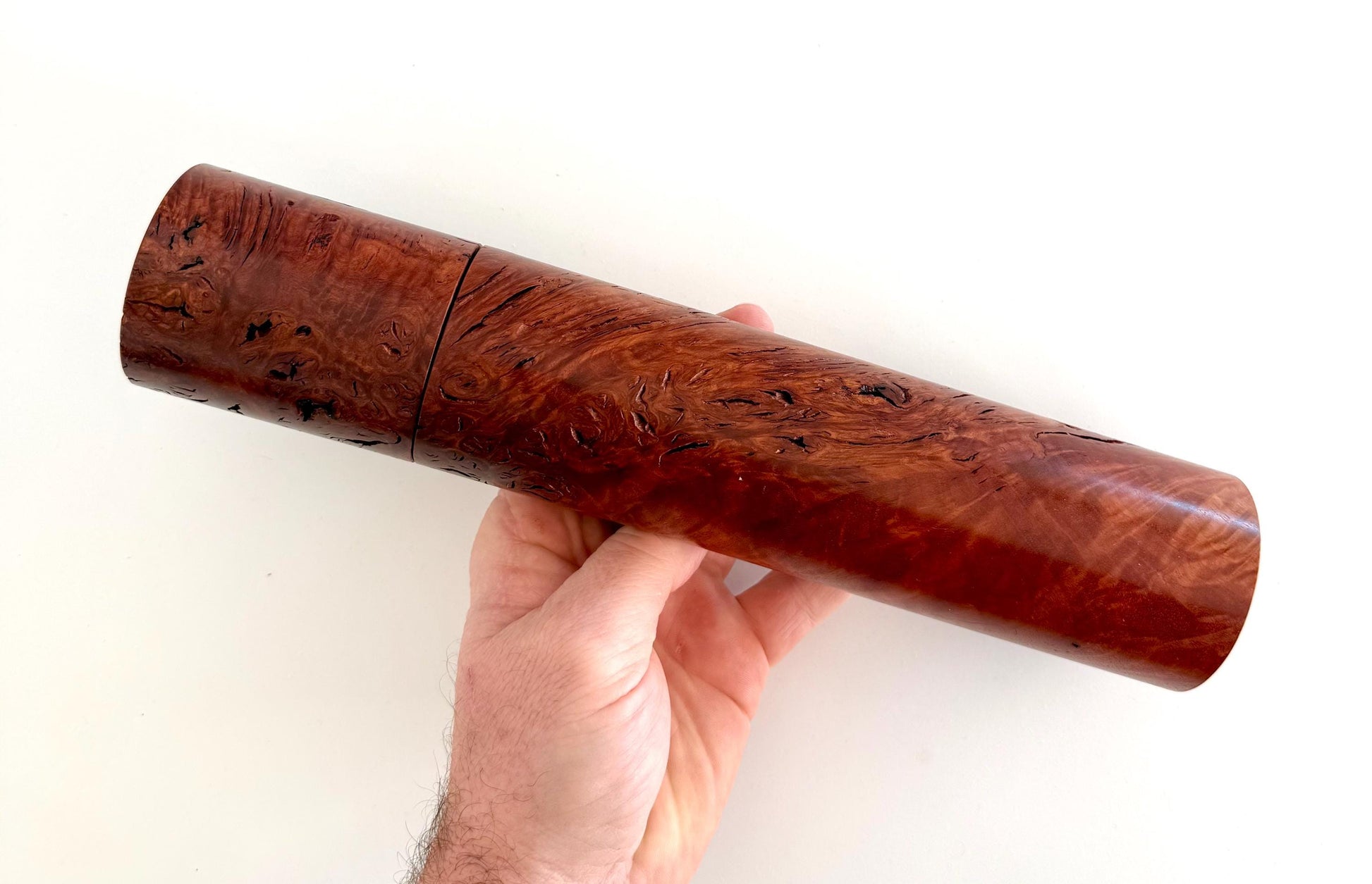 Jarrah Burl Feature Pepper Grinder , Modern Ceramic Salt Mill