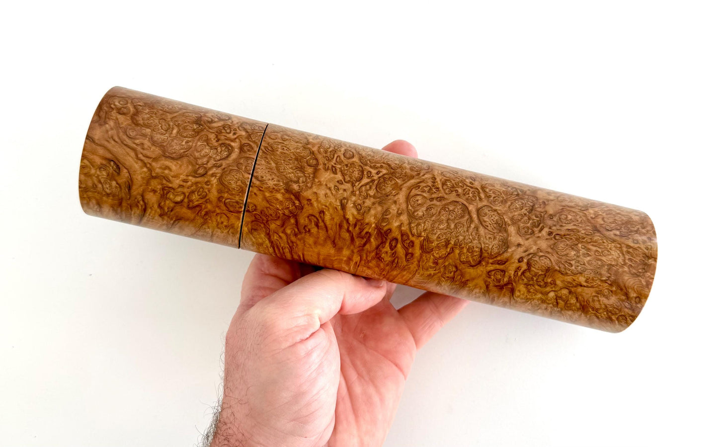 York Gum Burl Feature Pepper Grinder , Modern Ceramic Salt Mill