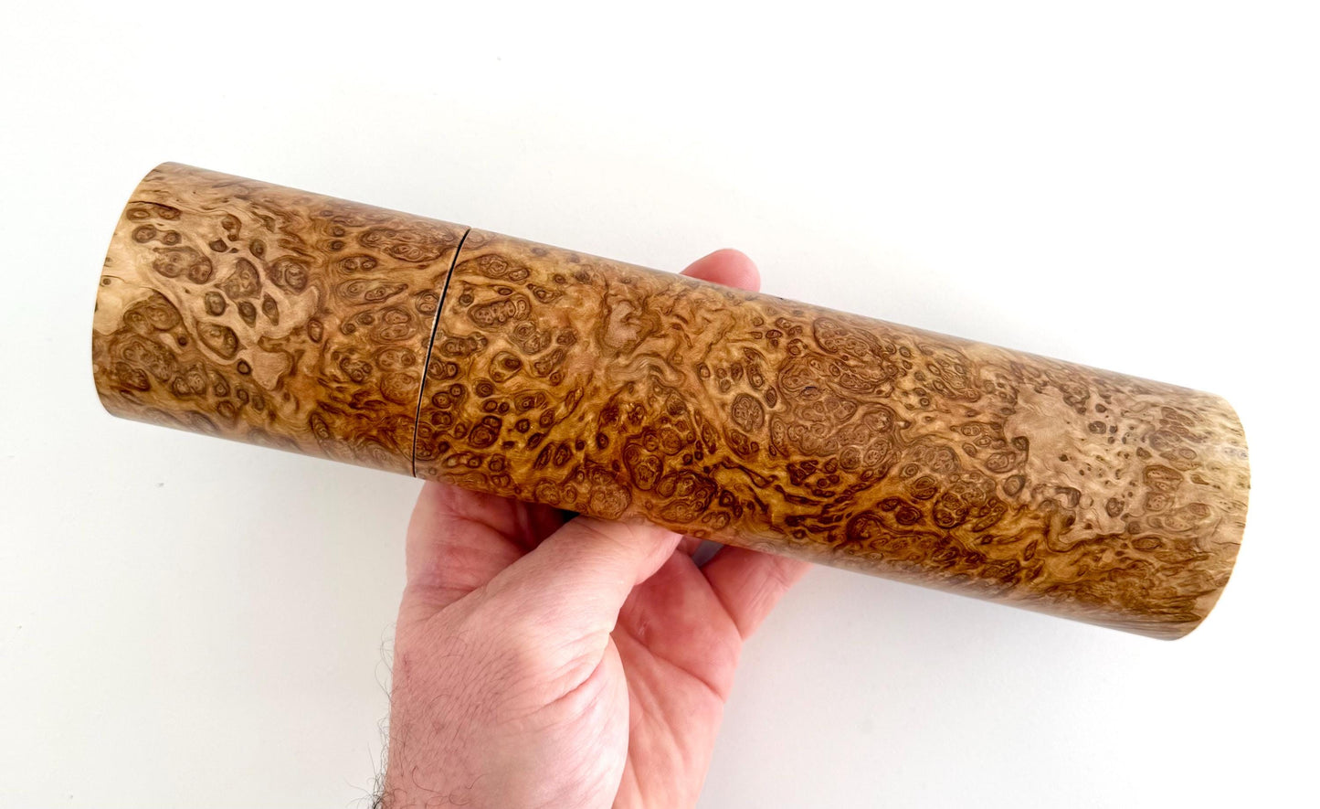 York Gum Burl Feature Pepper Grinder , Modern Ceramic Salt Mill