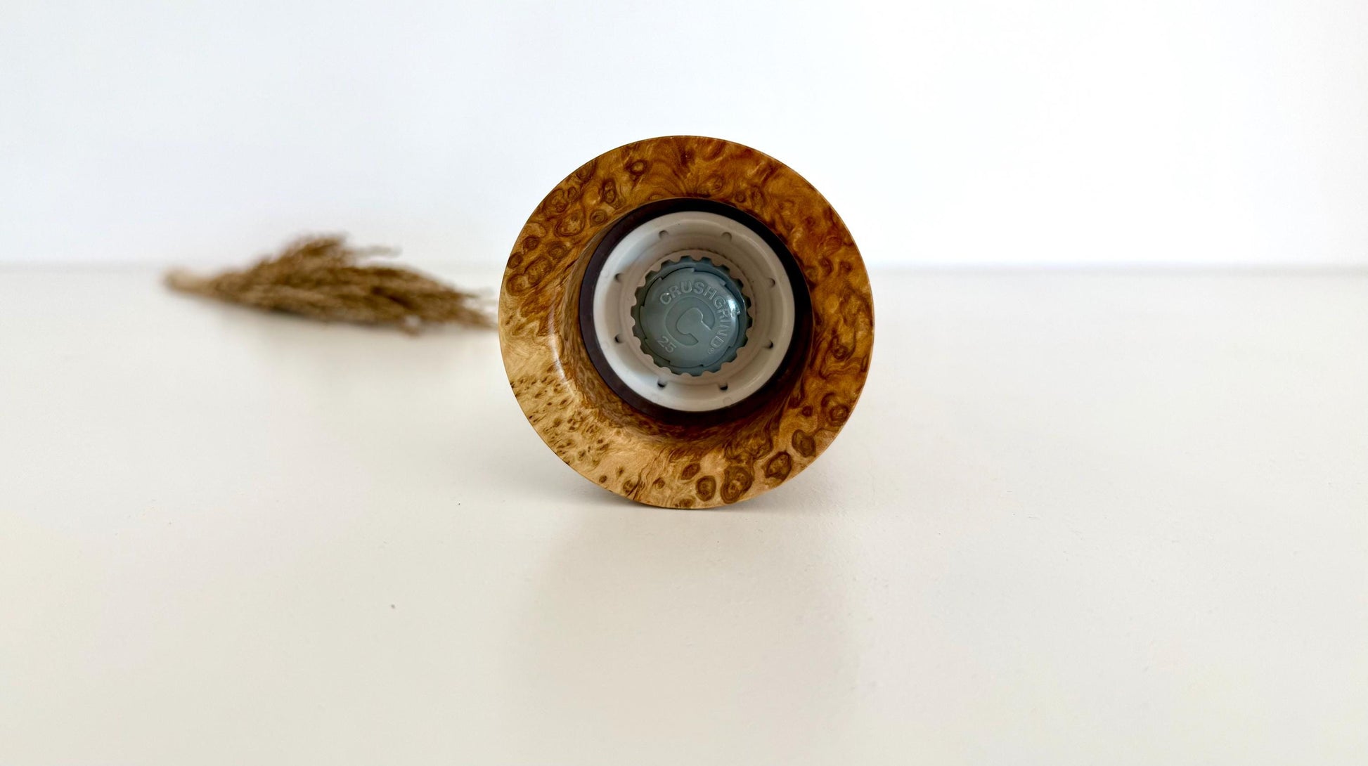 York Gum Burl Feature Pepper Grinder , Modern Ceramic Salt Mill
