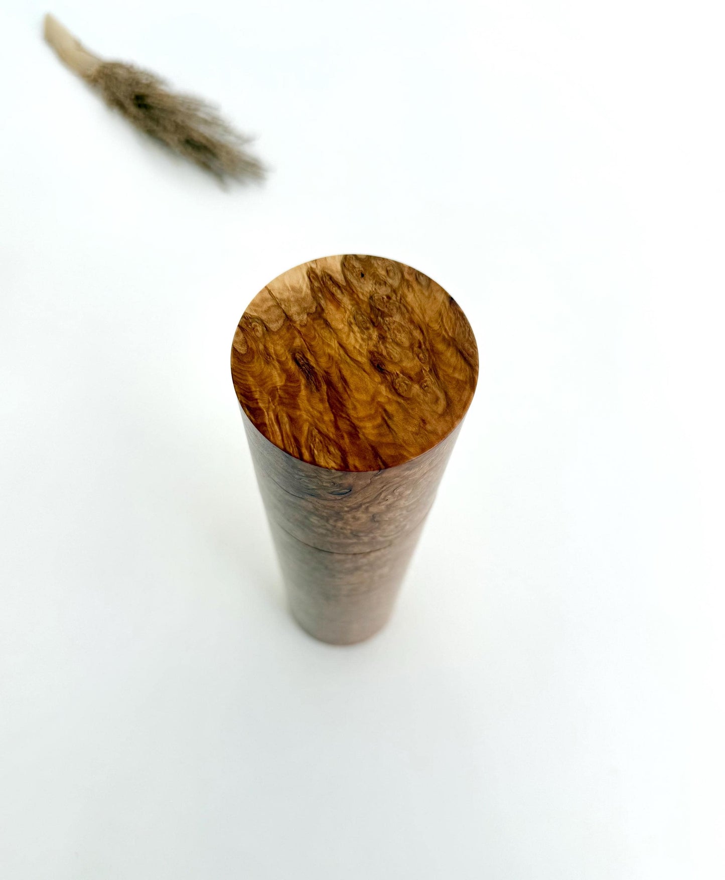York Gum Burl Feature Pepper Grinder , Modern Ceramic Salt Mill