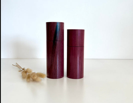 Pepper Grinder, Wood, Pepper Mill, Salt and Pepper mill set, Purple Heart timber, Birthday gift, Ceramic grinder, Gift for him