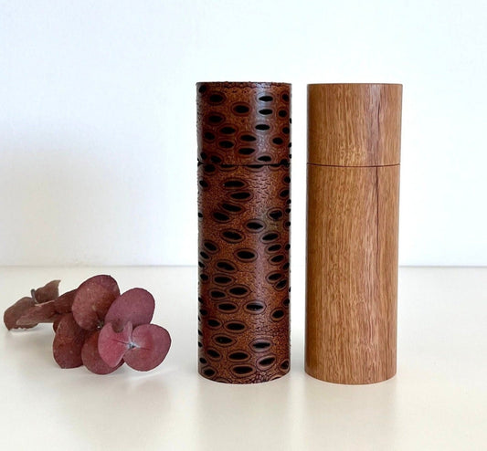 Pepper Grinder, Wood, Pepper Mill, Salt and Pepper mill set, Australian Banksia wood, Wedding gift, Ceramic grinder, Gift for her