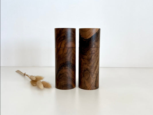 Pepper Grinder, Wood, Pepper Mill, Salt and Pepper mill set, Walnut, Birthday gift, Ceramic grinder, Gift for him